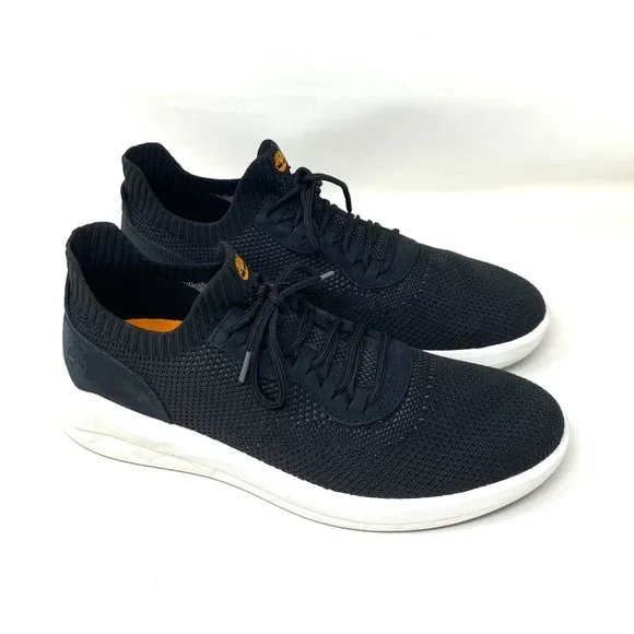 TIMBERLAND MEN Size A2MP7 015 BRADSTREET ULTRA OXFORD BLACK KNIT Sneakers Soft - Picture 4 of 9